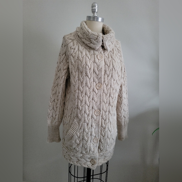 ZARA wool chunky cable knit sweater - Picture 8 of 14